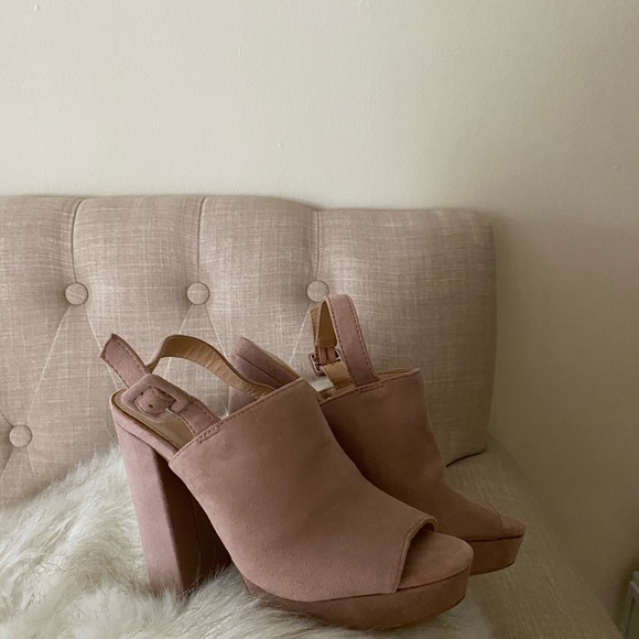 Pink Chunky Platform Heels - Picture 3 of 10
